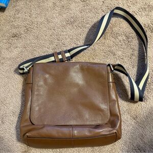 Coach Men’s Brown Leather Messenger Bag